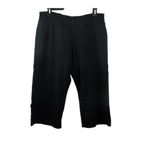Jockey Sport Modern Active Crop Black Pant Size XXL Stretch Back Zip Pocket Yoga